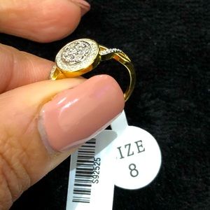 REAL DIAMOND Ring w 925 sterling silver NWT WOW!!!